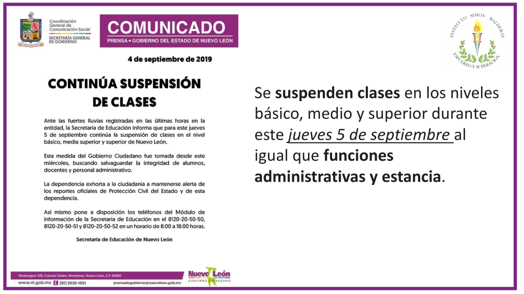 Aviso suspension de clases 5 de sept 2019-3